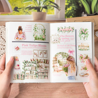 [2601-211] Spring Garden Journal Sticker Book