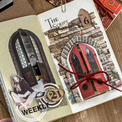[2602-026] Vintage Door Frame Collage Stickers 6 Styles