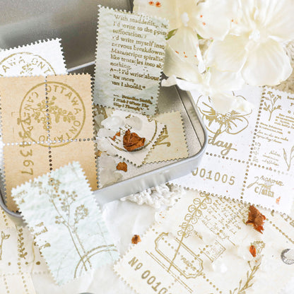 [2601-209] Vintage Botanical Journal Paper Set