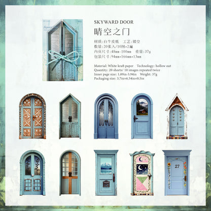 [2602-026] Vintage Door Frame Collage Stickers 6 Styles