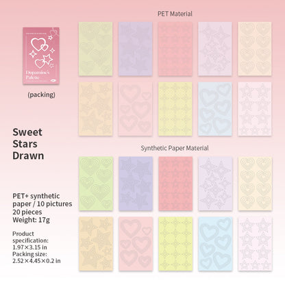 [2603-032] Colorful Frame Die Cut Stickers 4 Styles