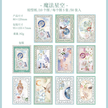 [2602-006] Lace Collage Journal Papers 6 Styles