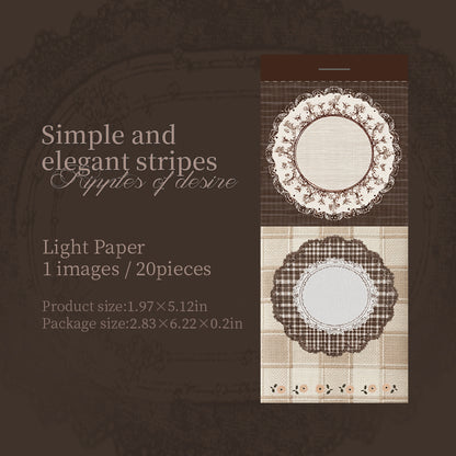 [2601-237] Vintage Floral Label Sticky Notes 6 Styles