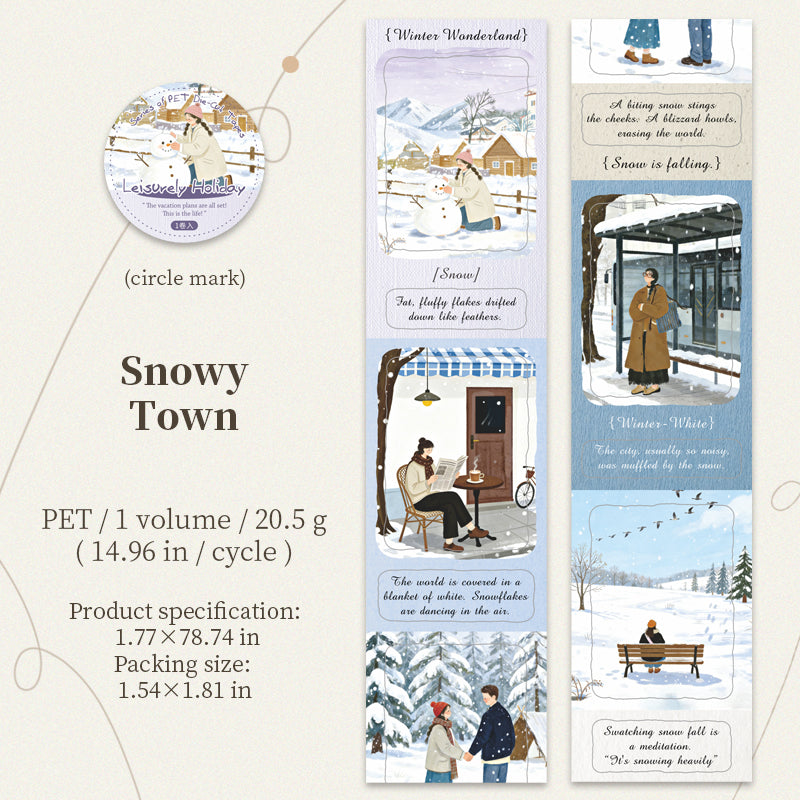 [2603-071] Vacation Theme PET Die Cut Tape 6 Styles