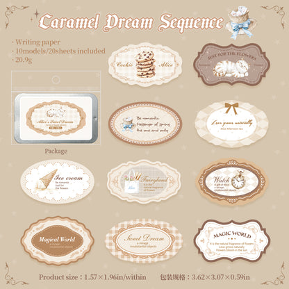 [2601-182] Alice Sweet Dream Sticker Box Set – 6 Designs, 20 Sheets, Fairy Tale Journal Stickers