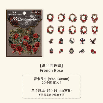 [2603-046] Vintage Floral Frame Stickers European Style 6 Styles