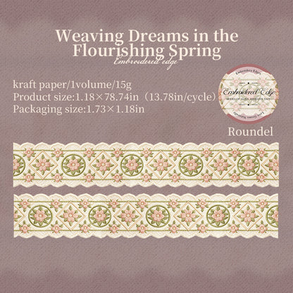 [2601-179] Qibian Collection – Embroidered-Style Decorative Tape Set (4 Designs)