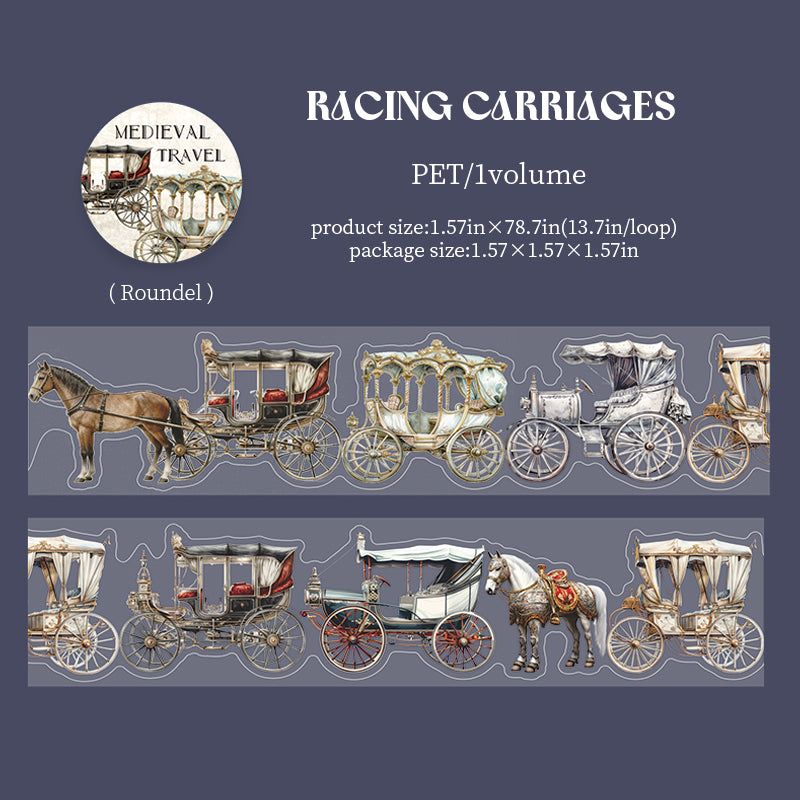 [2603-093] Medieval Travel Scene PET Tape 6 Styles