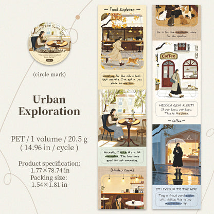 [2603-071] Vacation Theme PET Die Cut Tape 6 Styles