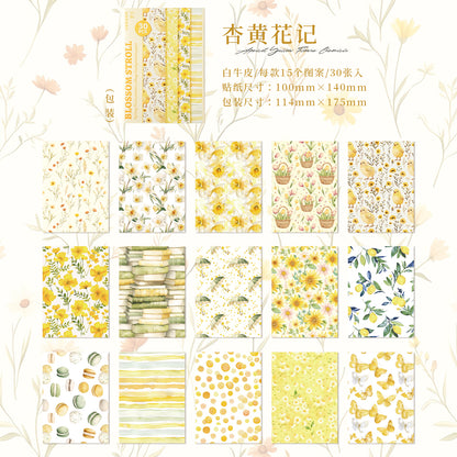 [2603-068] Fresh Minimalist Floral Background Paper 6 Styles