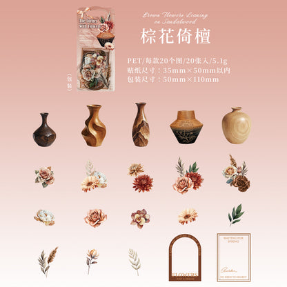 [2603-065] Modern Minimalist Floral Stickers 6 Styles