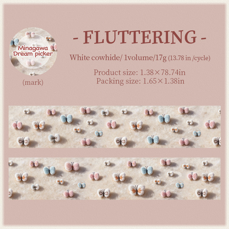 [2603-034] Plush Theme Seamless Washi Tape 6 Styles