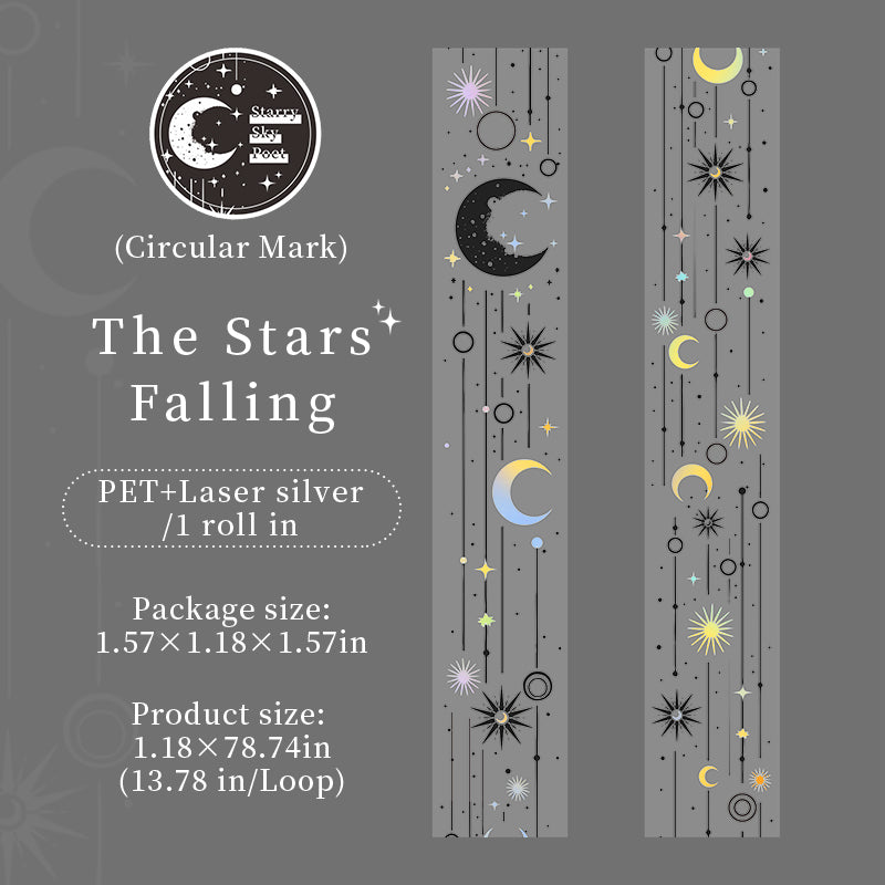 [2601-161] Starry Poet – Cosmic PET Tape Set (6 Designs)