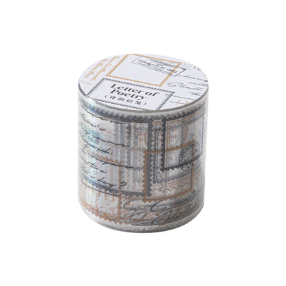 [2603-073] Vintage Poetry Text Collage Tape 6 Styles
