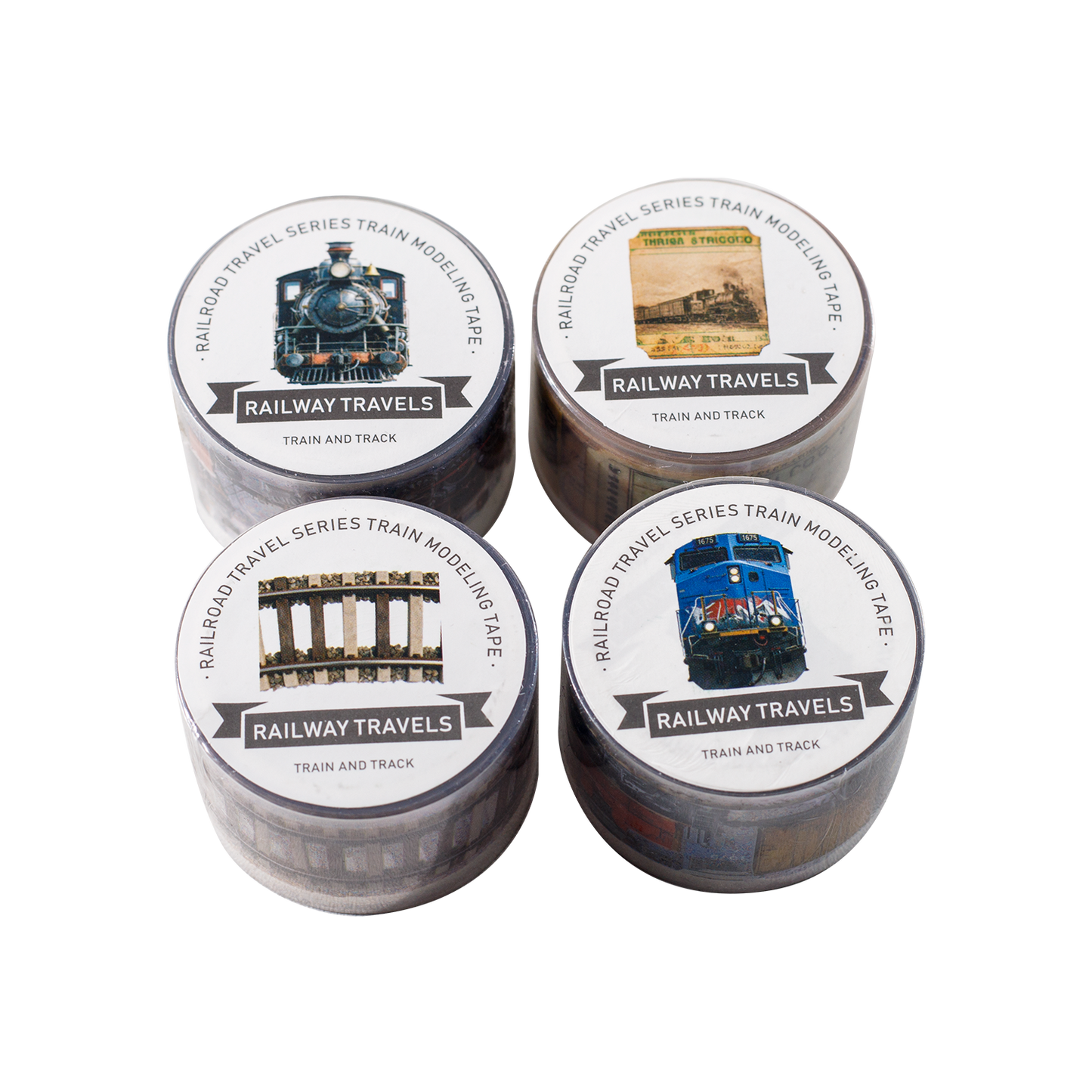 [2603-021] Train Travel Scene Tape 4 Styles