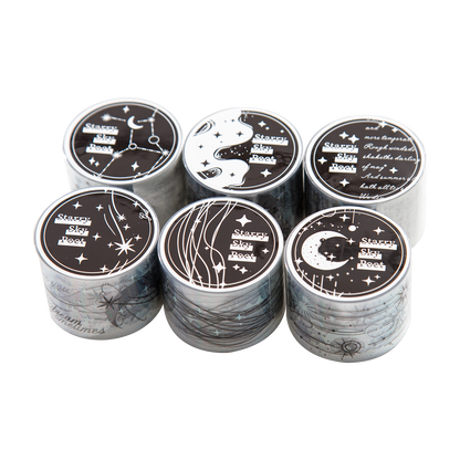 [2601-161] Starry Poet – Cosmic PET Tape Set (6 Designs)