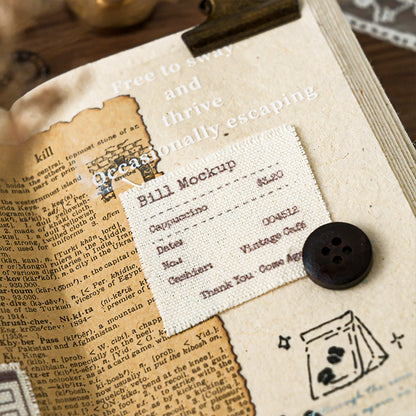 [2601-206] Handwritten Fabric Button Pack 4 Styles