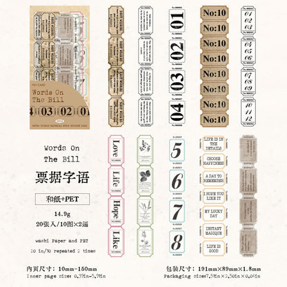[2601-215] Vintage Time Label Sticker Strips