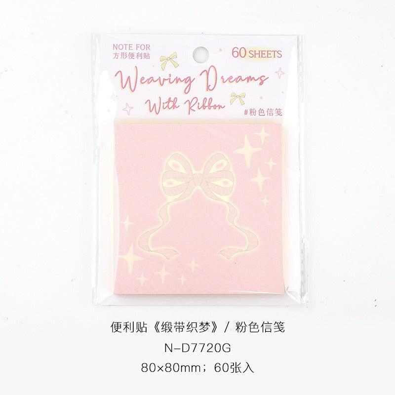 2044 Bow Sticky Notes Sticky Notes Handbook Decorative Material Paper - Memo Journals