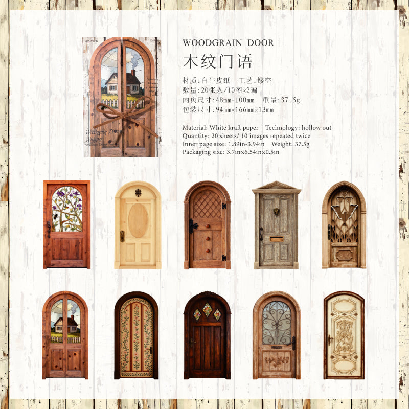 [2602-026] Vintage Door Frame Collage Stickers 6 Styles