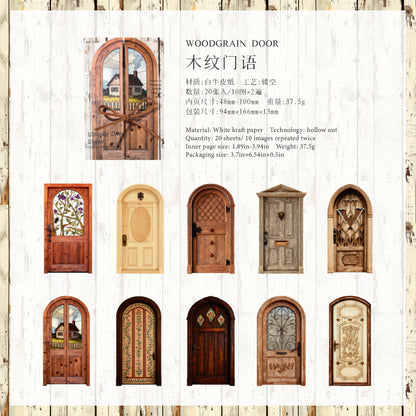 [2602-026] Vintage Door Frame Collage Stickers 6 Styles