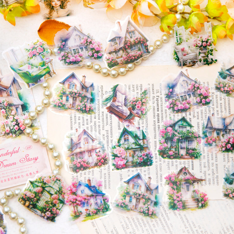 [2603-127] Dreamy Vintage Journal Collage Stickers 6 Styles