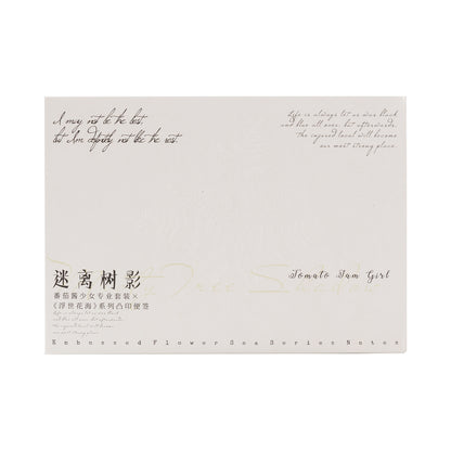 [2601-228] Floating Flower Sea Series Embossed Mixed Media Journal Collage Material Box 4 Styles