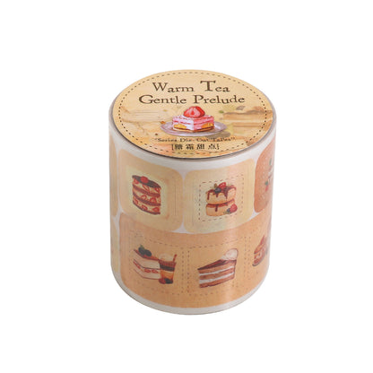 [2601-168] Warm Tea – Vintage Dessert Washi Tape (4 Designs)