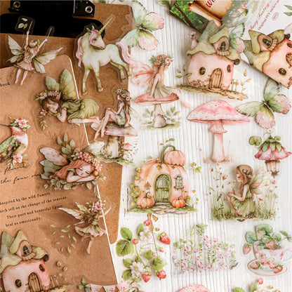 [2603-105] Fantasy Fairy Cartoon PET Stickers 6 Styles