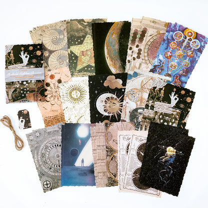 [2601-149] Vintage Botanical Collage Paper – “Memoir Garden” Journal Background Sheets (6 Designs)