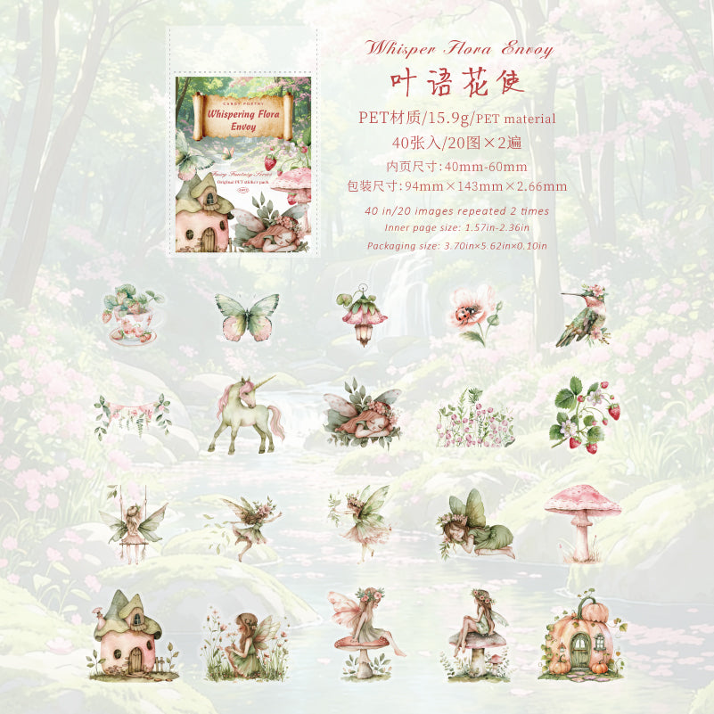 [2603-105] Fantasy Fairy Cartoon PET Stickers 6 Styles