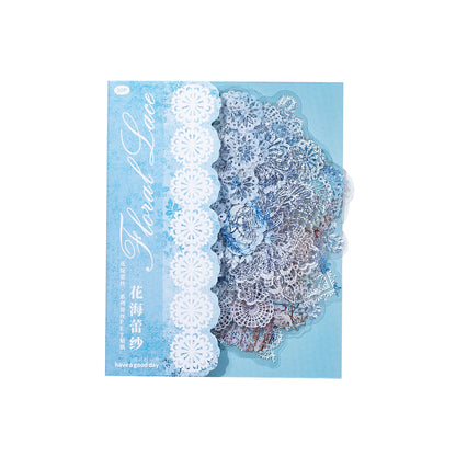 [2603-042] Floral Lace PET Decorative Stickers 8 Styles
