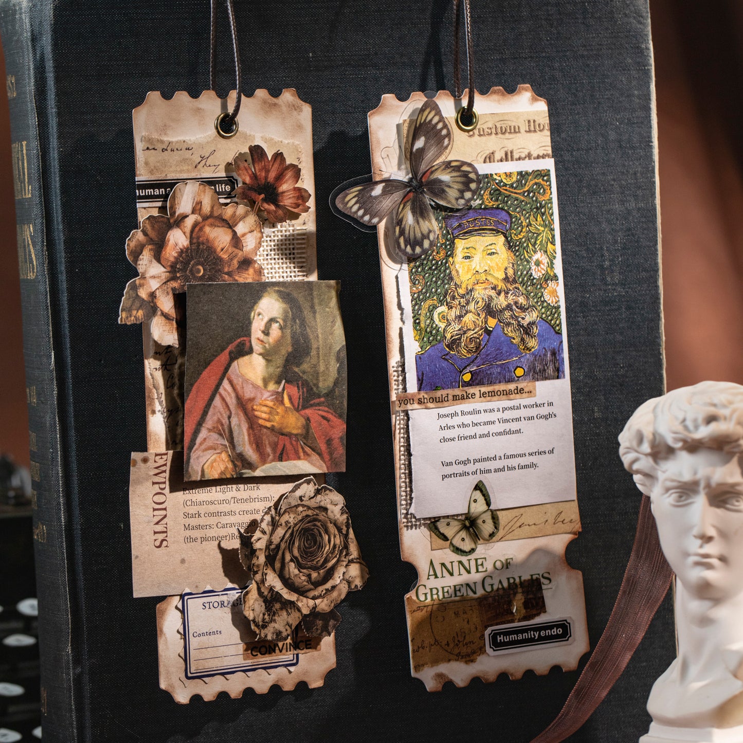 [2601-143] Vintage Art Mini Books – Classic Masterpiece Collage Series (6 Designs)