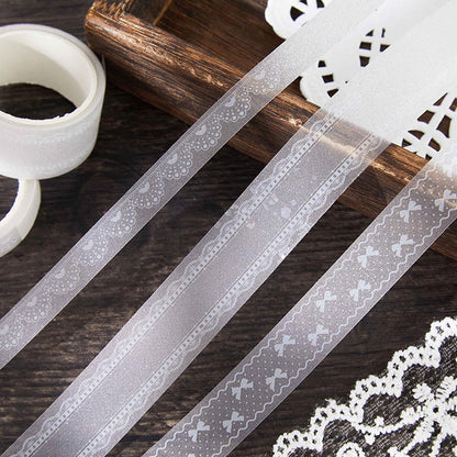 [2601-219] Soft Woven Lace Series PET Tape Journal Decoration Set 6 Styles