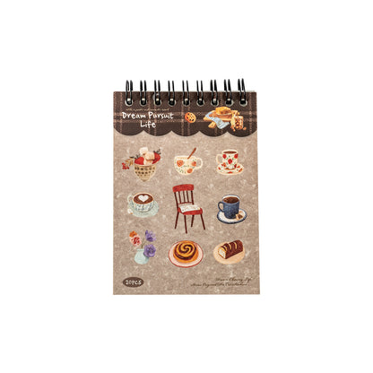 [2603-072] Lifestyle Die Cut PET Sticker Book 20 Sheets 4 Styles