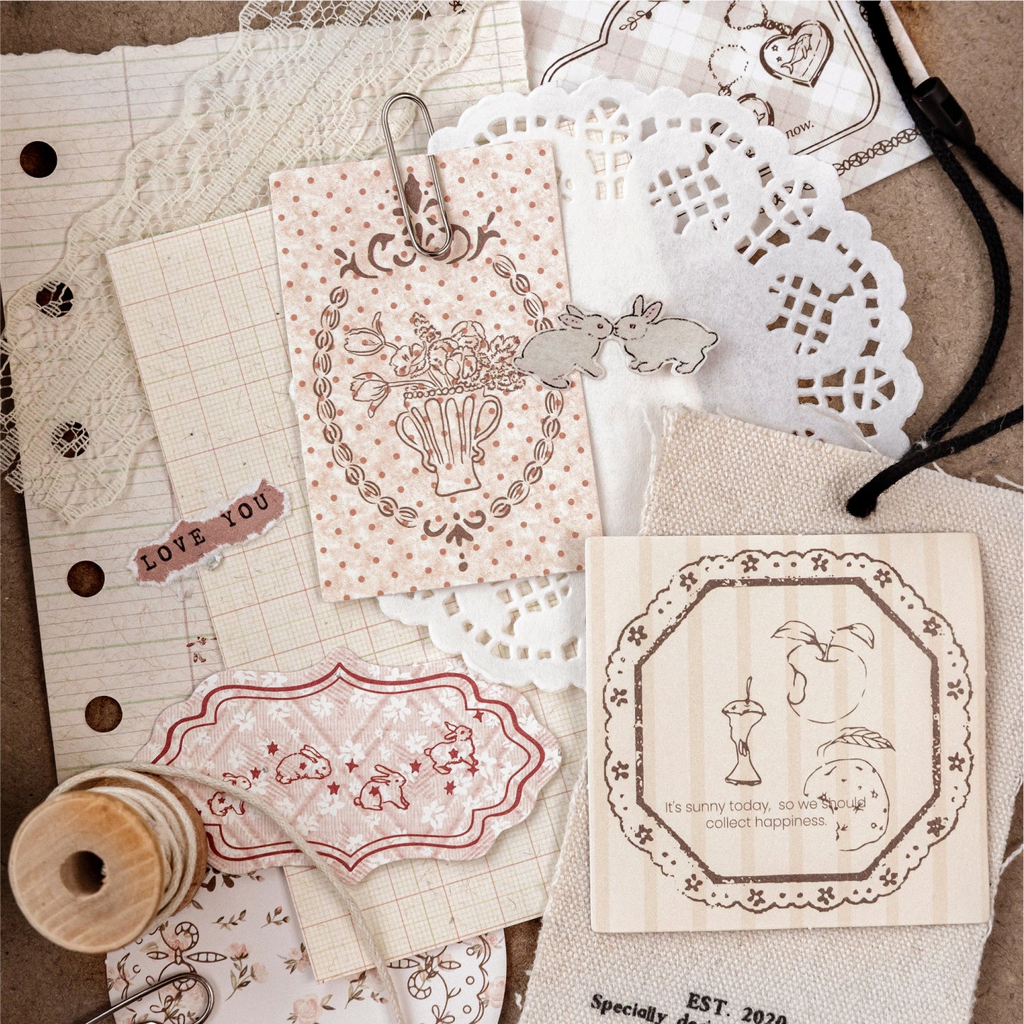 [2601-198] Candy Poetry Vintage Frame Notes