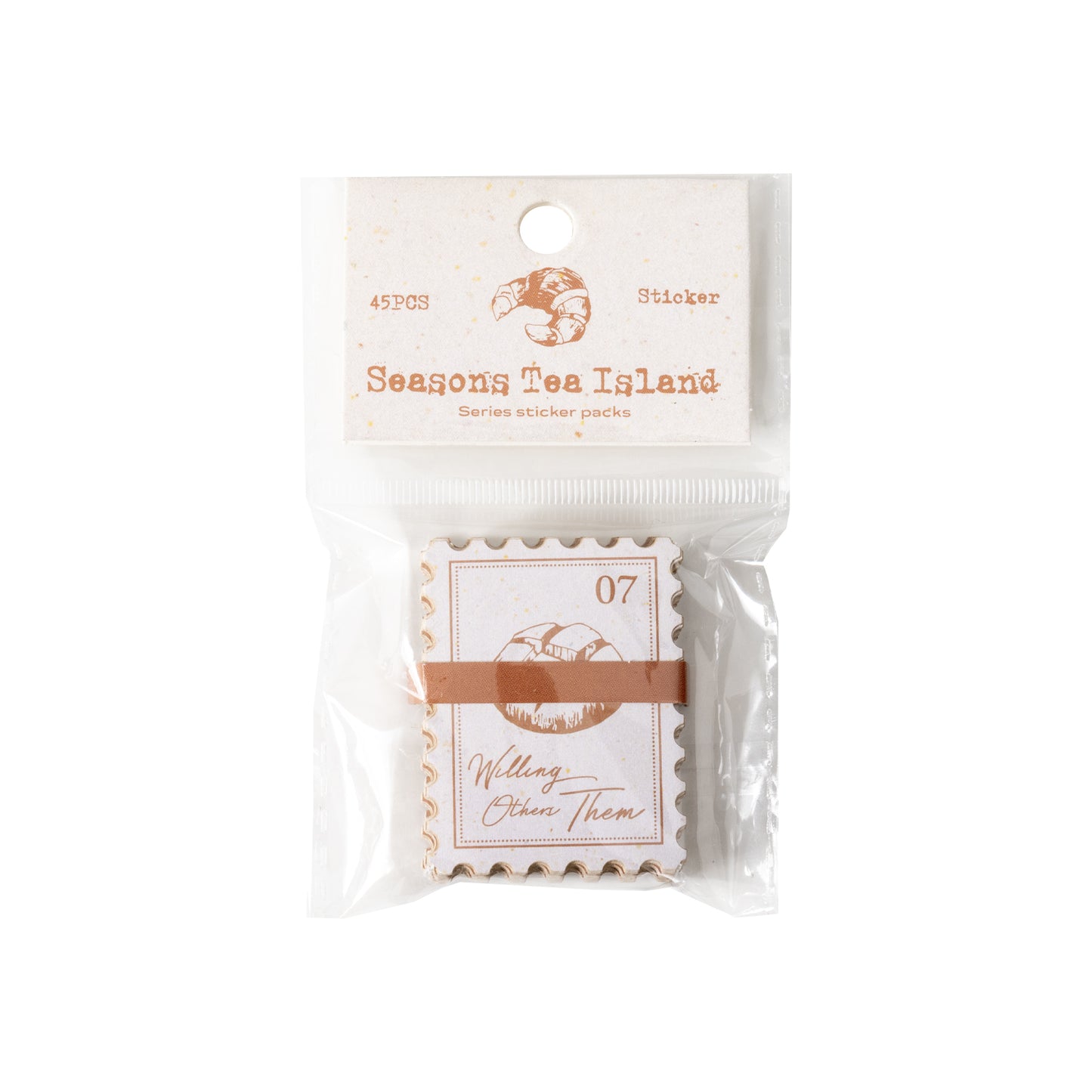 [2601-135] Vintage Tea & Café Stickers – Cozy Bakery Journaling Set (6 Designs)