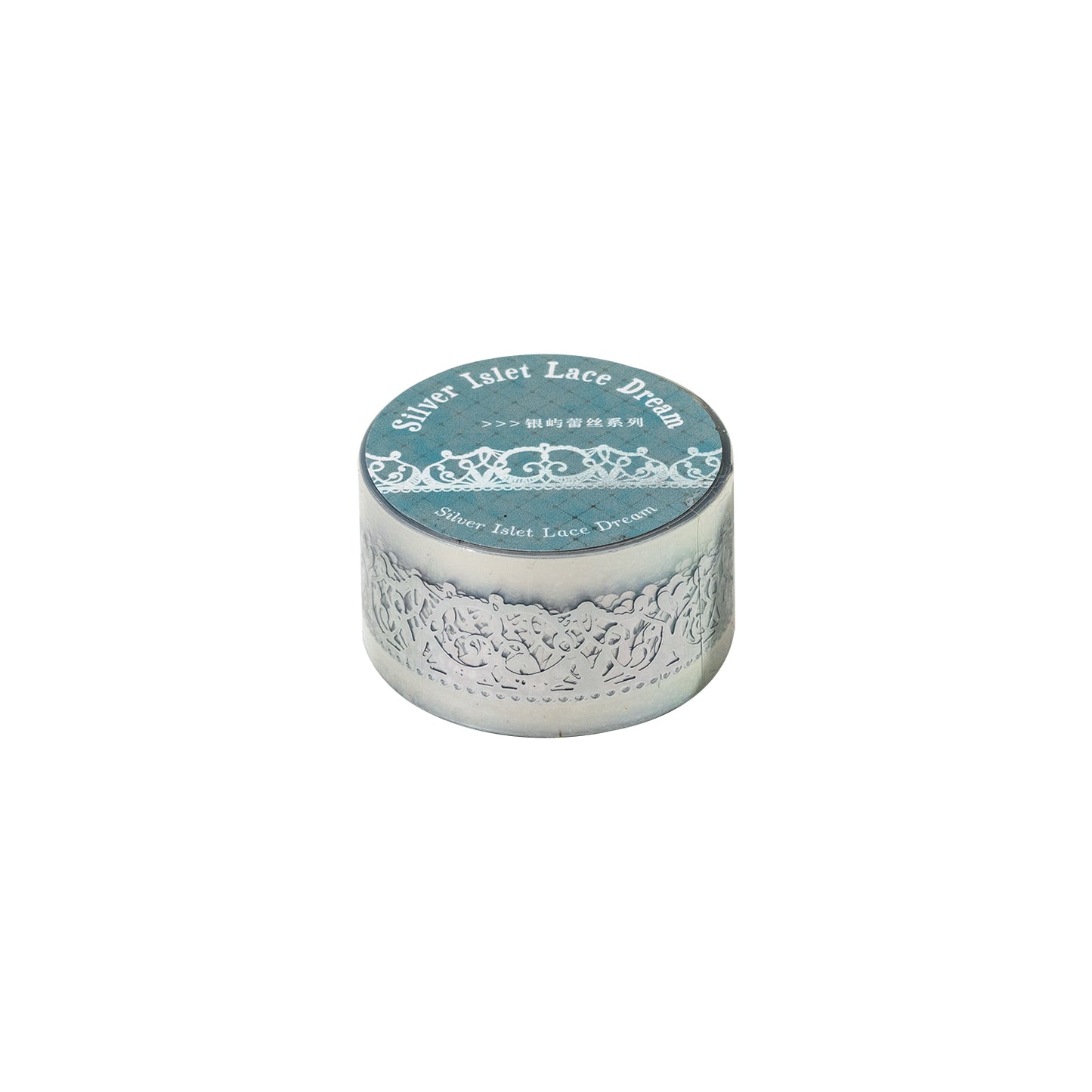 [2601-175] Silver Lace Isle – Foil-Embossed PET Border Tape Set (6 Designs)