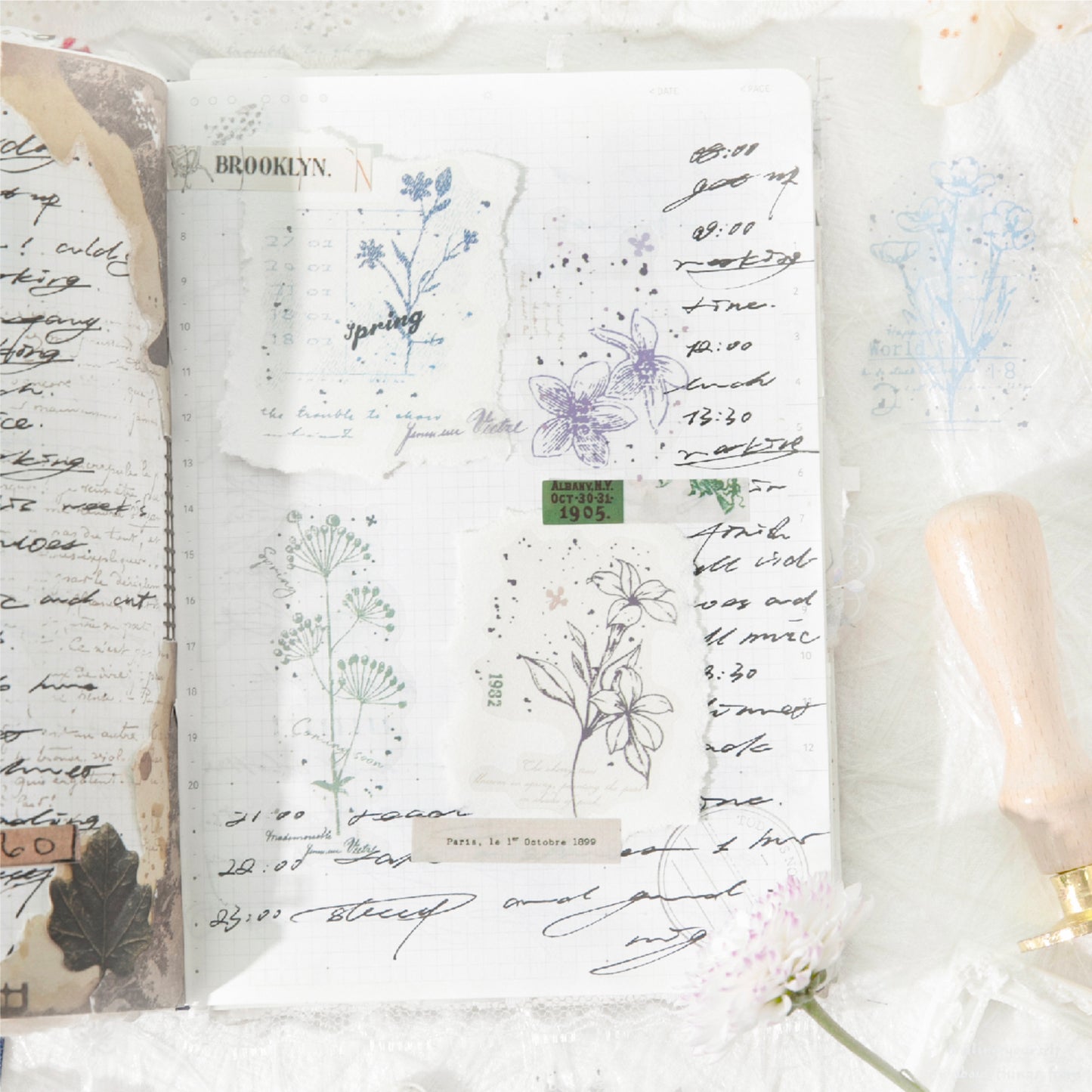 [2601-190] Vintage Herbarium PET Stickers