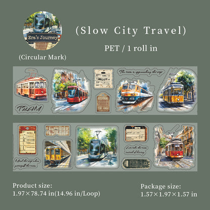 [2603-100] Travel Journal Die Cut Decorative Tape 4 Styles