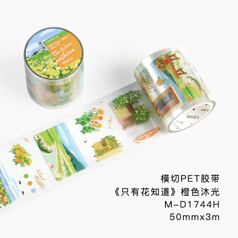 [2603-040] Floral Die Cut PET Tape 4 Styles
