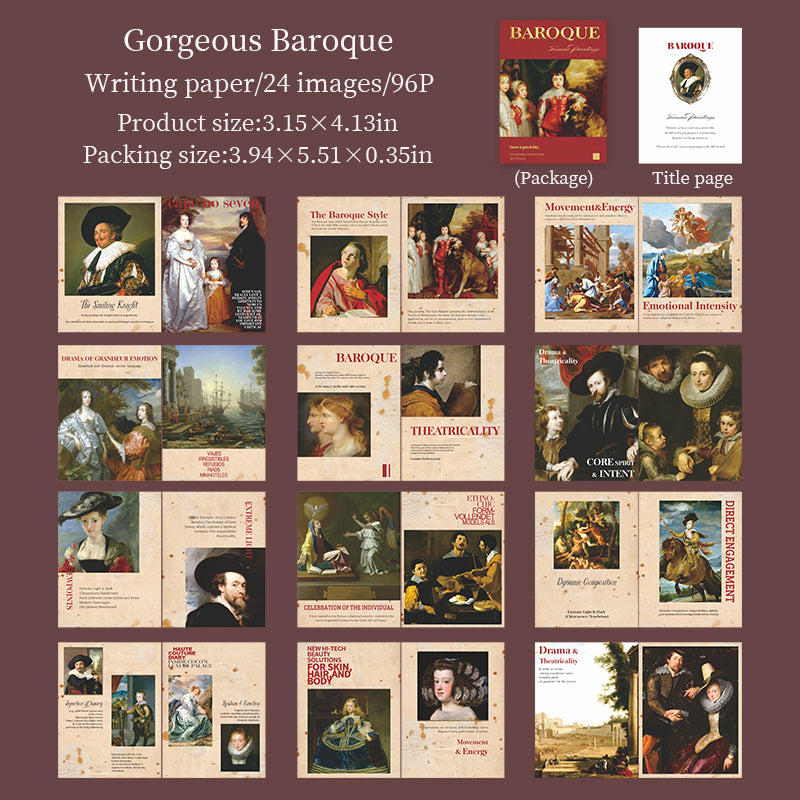 [2601-143] Vintage Art Mini Books – Classic Masterpiece Collage Series (6 Designs)