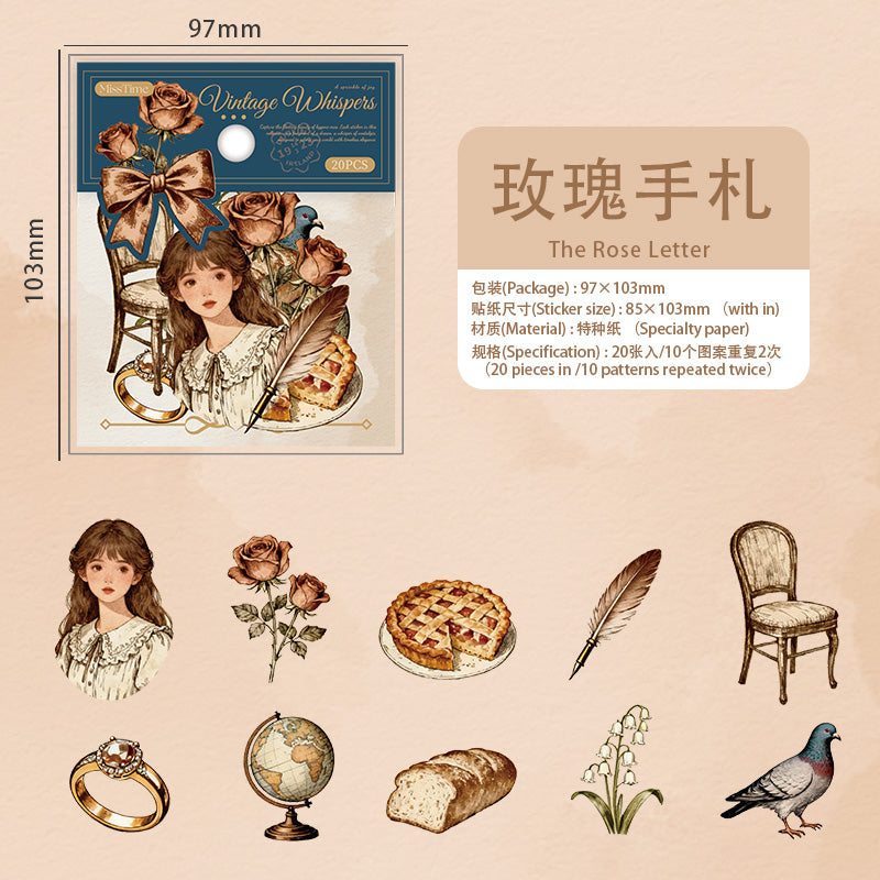 [2602-027] Vintage Character Collage Stickers
