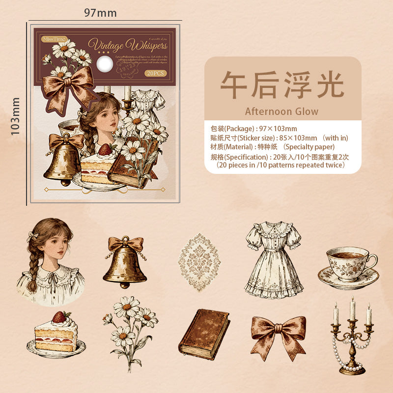 [2602-027] Vintage Character Collage Stickers