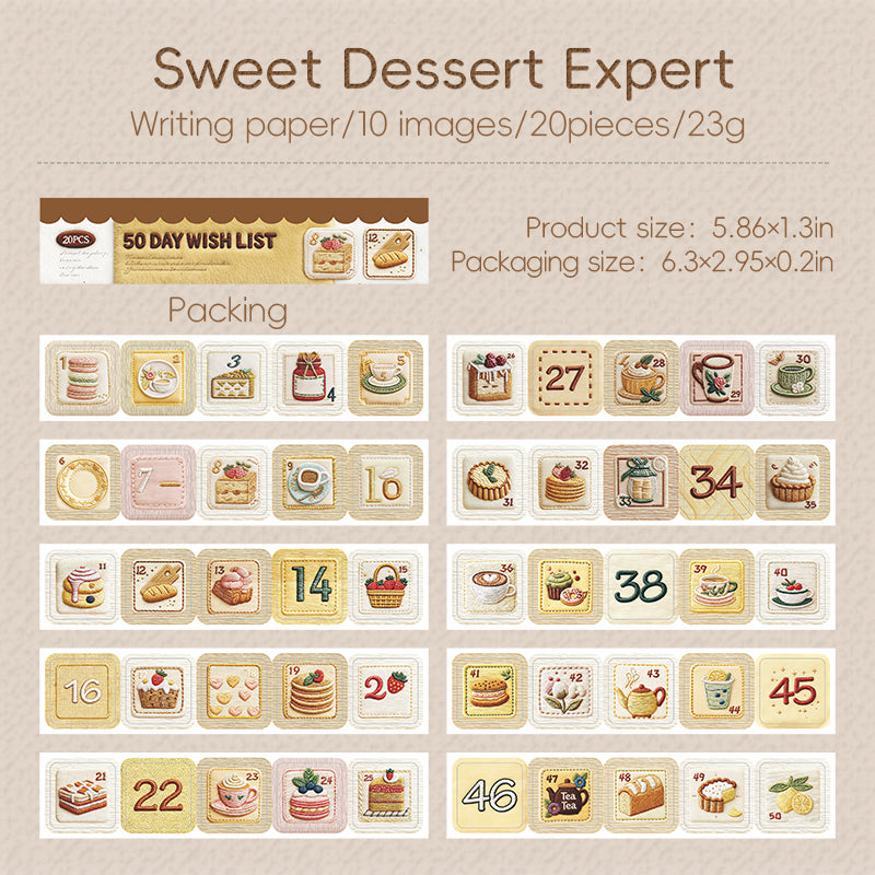 [2603-033] Embroidered Pattern Die Cut Sticker Book 4 Styles