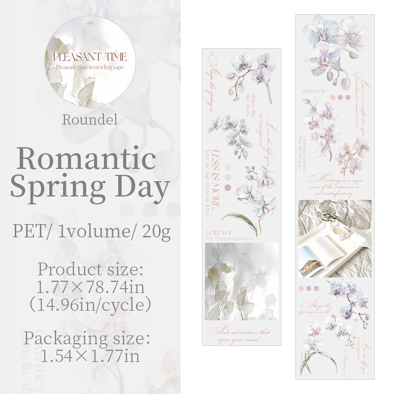 [2601-234] Leisure Time Series Botanical PET Washi Tape Journal Decoration 6 Styles
