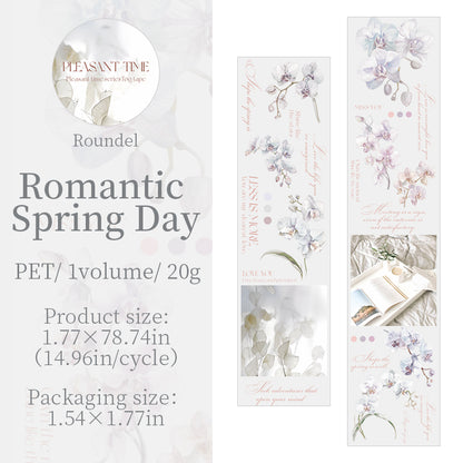 [2601-234] Leisure Time Series Botanical PET Washi Tape Journal Decoration 6 Styles