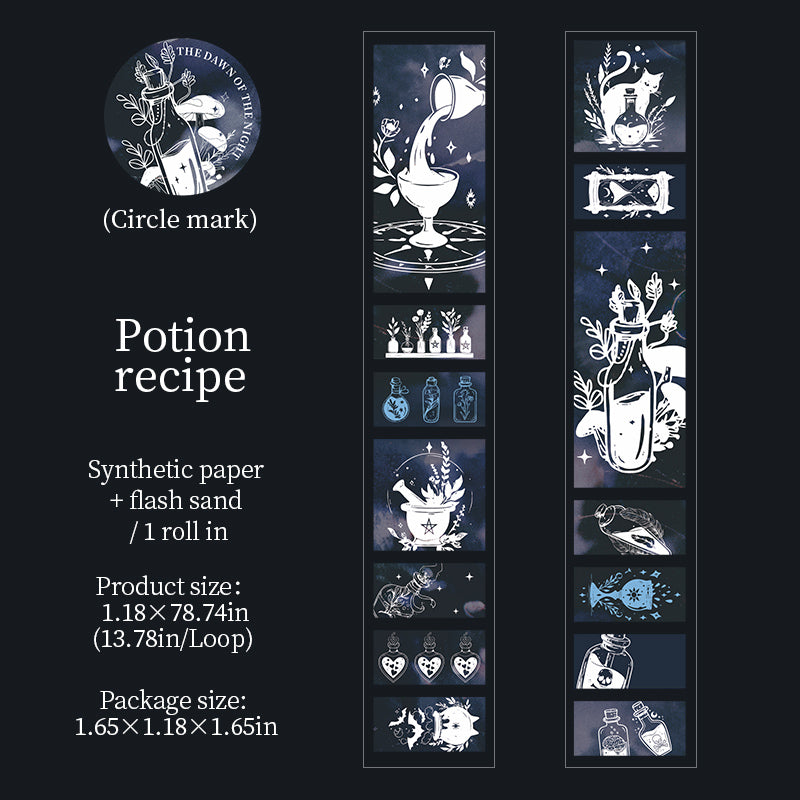 [2602-008] Gothic Dark Collage Tape 6 Styles