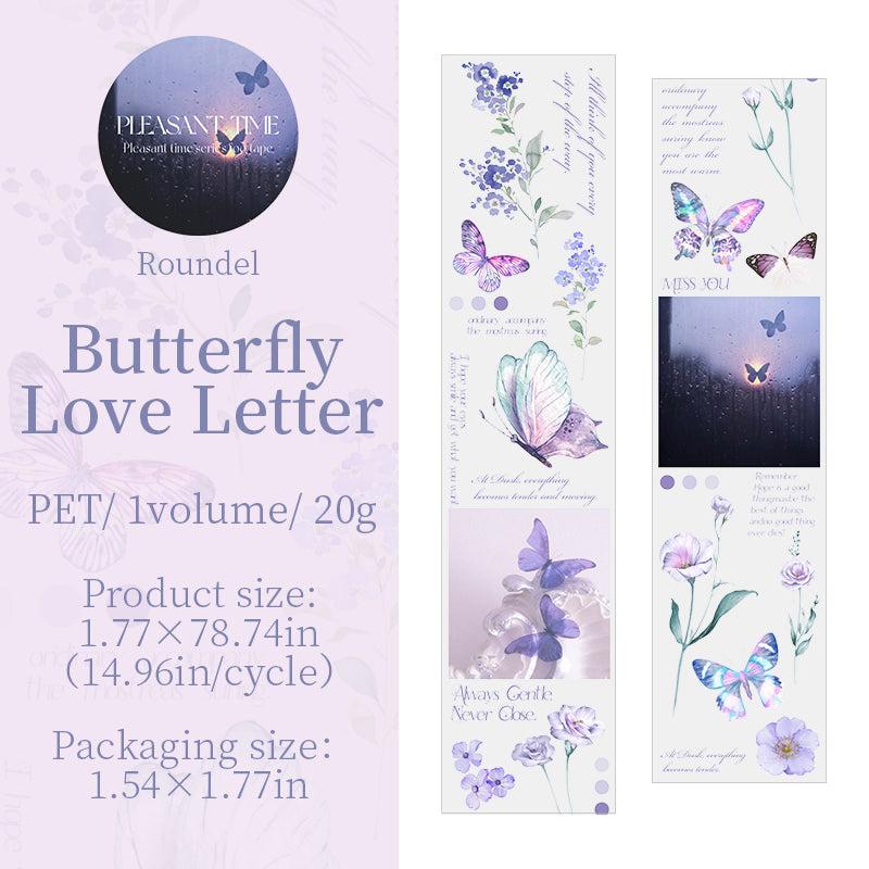 [2601-234] Leisure Time Series Botanical PET Washi Tape Journal Decoration 6 Styles