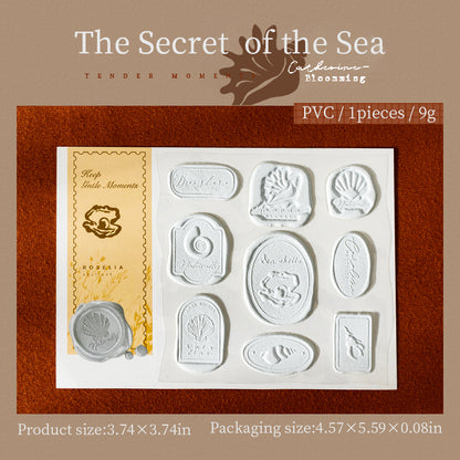 [2601-134] 3D Wax Seal Stickers – Soft Moments Vintage Journaling Set (4 Designs)